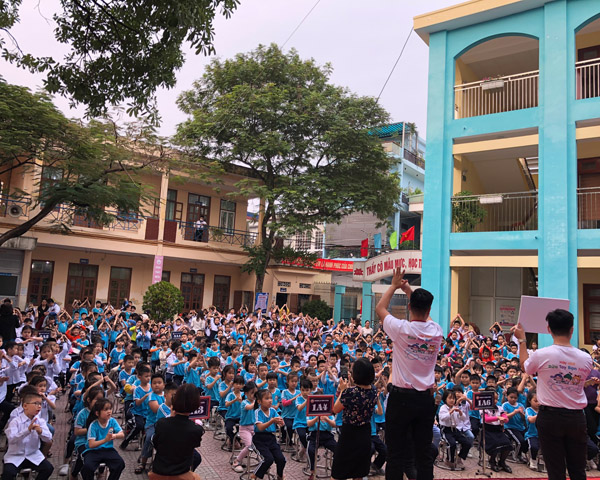 In all events, proper hand hygiene process are explained through simple dances.